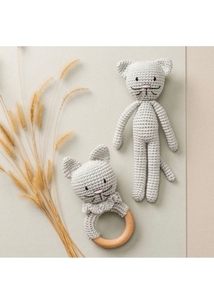 Amigurumi Örgü Oyuncak 2'li Set Uyku Arkadaşı-Hayvan Figürlü Oyuncak-Bebek Oyuncak 1 Adet
