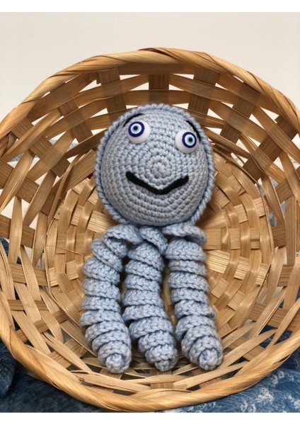 Elite Amigurumi Örgü El Yapımı Örgü Oyuncak Ahtapod 1 Adet