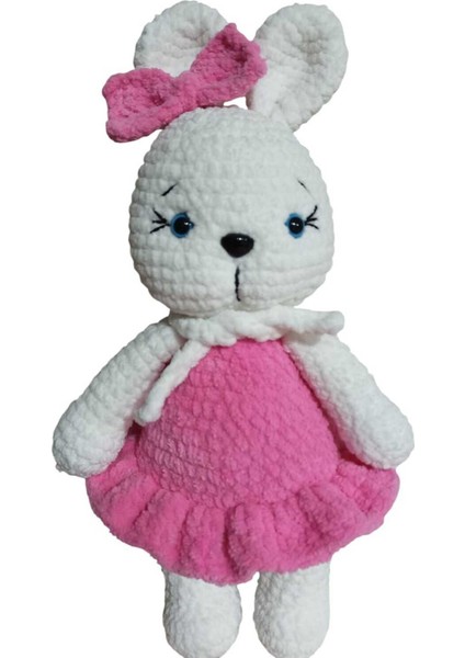 Amigurumi El Örgüsü Elde Yıkanabilir Şapşik Tavşan 43 cm 1 Adet