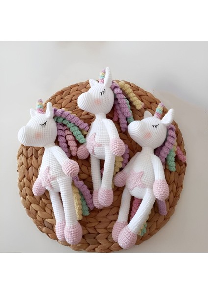 Elite Amigurumi Örgü Oyuncak Unicorn Uyku Arkadaşı 1 Adet