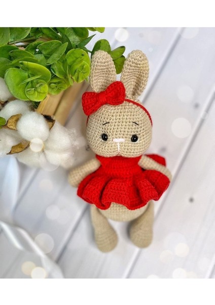 Elite Amigurumi Kırmızı Tavşan 1 Adet