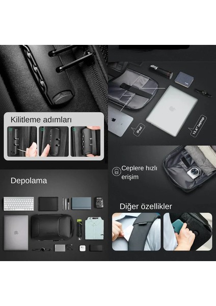Odyssey Su Geçirmez 15.6" Laptop Uyumlu USB Şarj Girişli TSA Kilitli Sırt Çantası - Siyah fırsatları