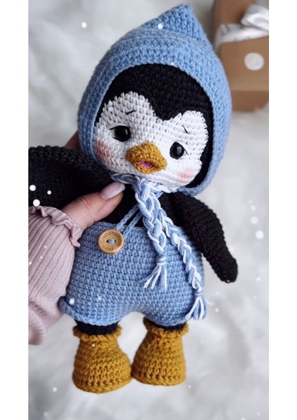 Amigurumi Şaşkın Pingu 1 Adet