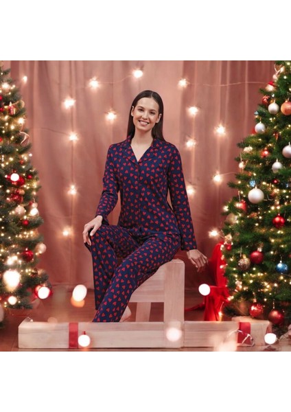 Ower Sleep 1601 Kadın Uzun Kol Pijama Takımı