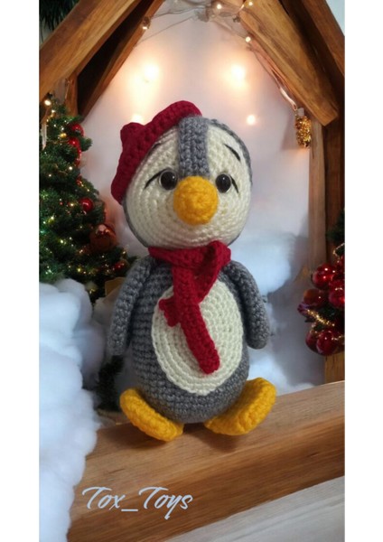 Elite Amigurumi %100 El Yapımı Oyuncak Penguen 1 Adet