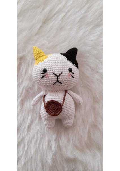 Yamalı Kedi Amigurumi Organik Oyuncak 1 Adet