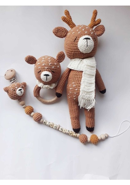 Elite Kahve Ria Geyik Set - Amigurumi Set - Amigurumi Oyuncak 1 Adet