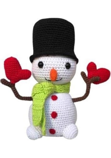 Paşa Kardan Adam Amigurumi Organik Oyuncak 1 Adet