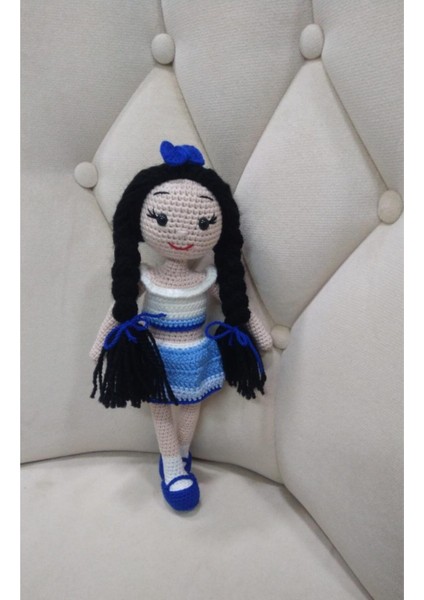 Amigurumi Siyah Saçlı Mavi Ay Bebek 1 Adet modelleri