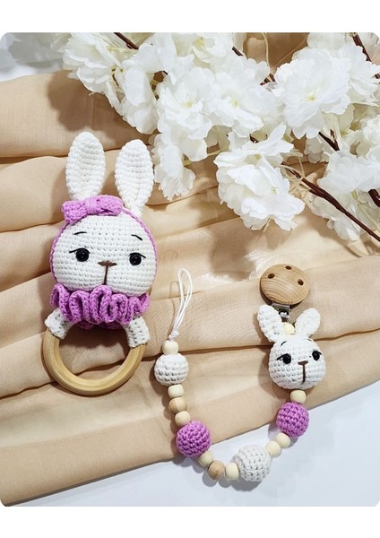Elite Amigurumi Tavşan Pinky 2li Set - Oyun Arkadasi 1 Adet