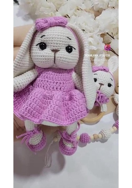 Elite Amigurumi Tavşan Pinky 2li Set - Oyun Arkadasi 1 Adet