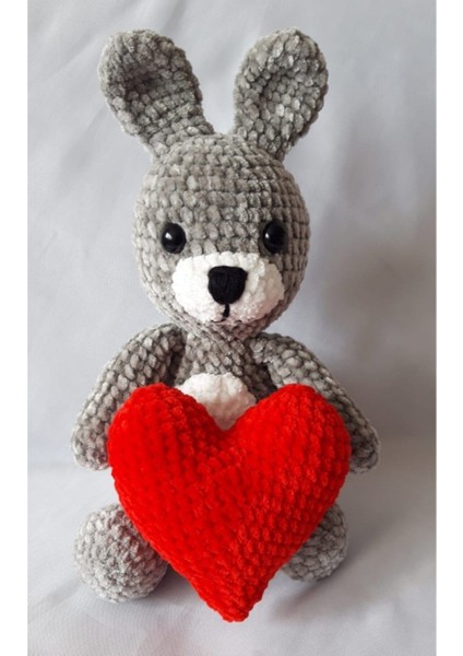Kalpli Tavşan Amigurumi Organik Oyuncak 1 Adet