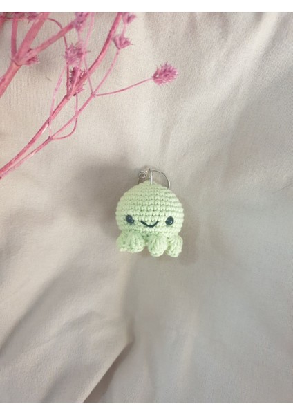 Amigurumi Ahtapot Renkli Anahtarlık 1 Adet