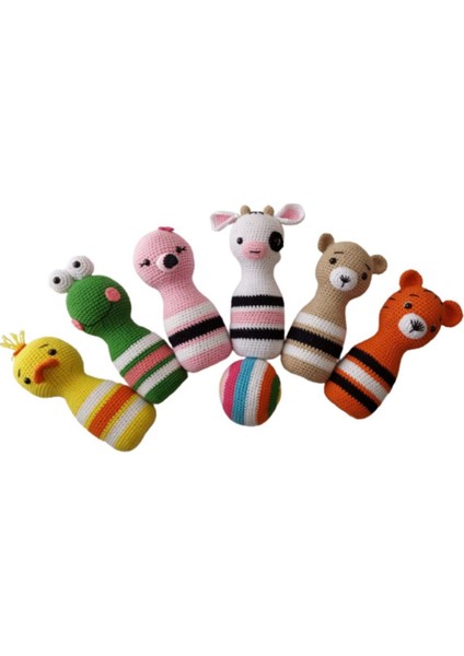Neşeli Hayvanlar Bowling Takımı Amigurumi 1 Adet