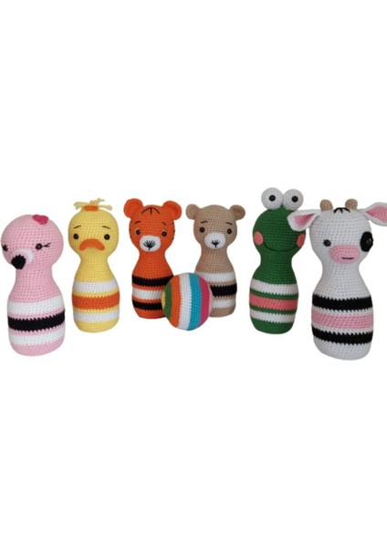 Neşeli Hayvanlar Bowling Takımı Amigurumi 1 Adet fiyatları