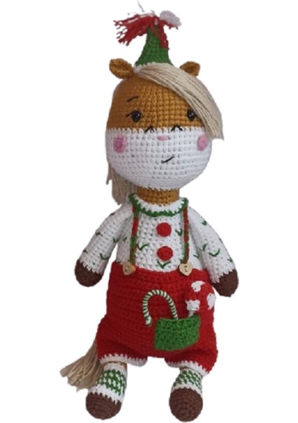 Yılbaşı Midillisi Amigurumi Organik Oyuncak 1 Adet fiyatları