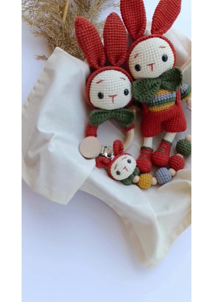 Amigurumi Harika Tavşanlar - Diş Kaşıyıcı ve Emzik Zinciri/askısı 1 Adet fiyatları