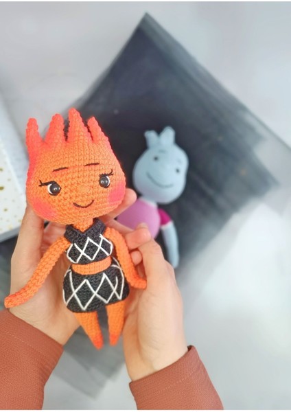 Ateş ve Su / Anime Karakter Amigurumi Oyuncak/sevgili Kombini Ateş&su Bileklik 1 Adet modelleri
