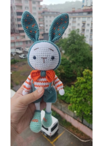 Amigurumi Tulumlu Tavşan Uyku Arkadaşı Örgü Oyuncak 1 Adet fiyatları