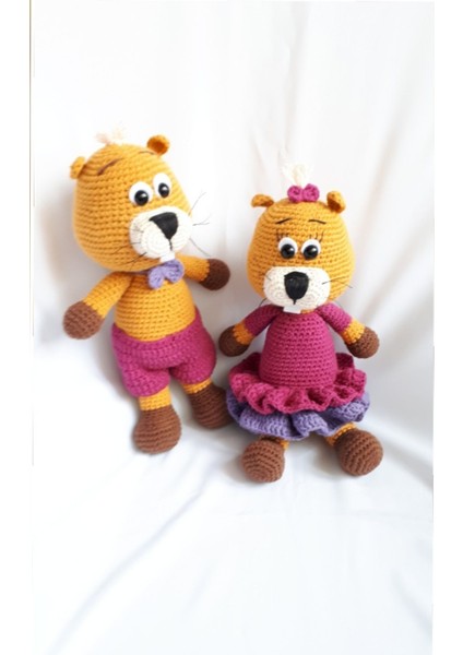 Bay ve Kunduz Amigurumi Organik Oyuncak 1 Adet fiyatları