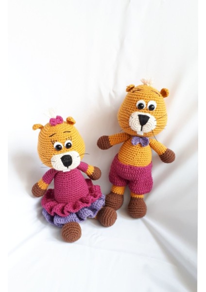 Bay ve Kunduz Amigurumi Organik Oyuncak 1 Adet fırsatları