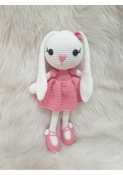 Amigurumi Organik Örgü Oyuncak Tavşan 1 Adet
