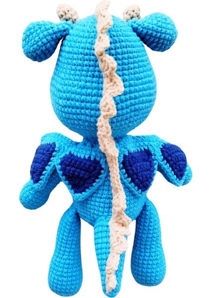 Amigurumi Mavi Ejderha Oyun Arkadaşı Uyku Arkadaşı 1 Adet fırsatları