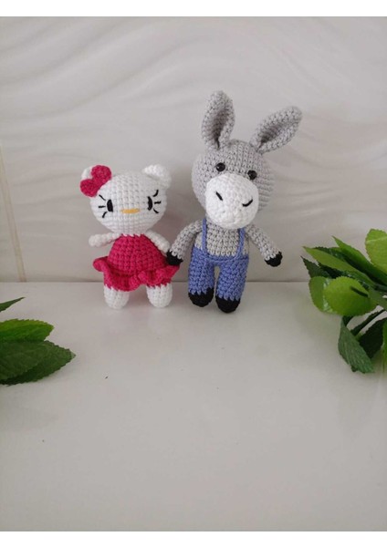 Hellokitty ve Oyuncak Eşek (El Örgüsüdür) 1 Adet