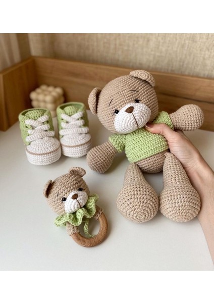 Elite Amigurumi Big Bear Set - Hediyelik Organik Oyuncak 1 Adet