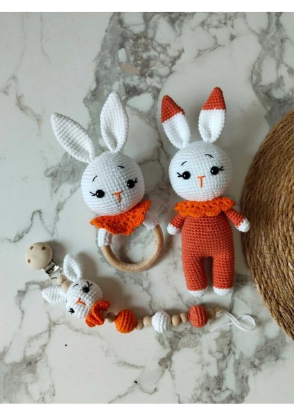 Elite Amigurumi Yenidoğan Tavşan Set 3lü 1 Adet