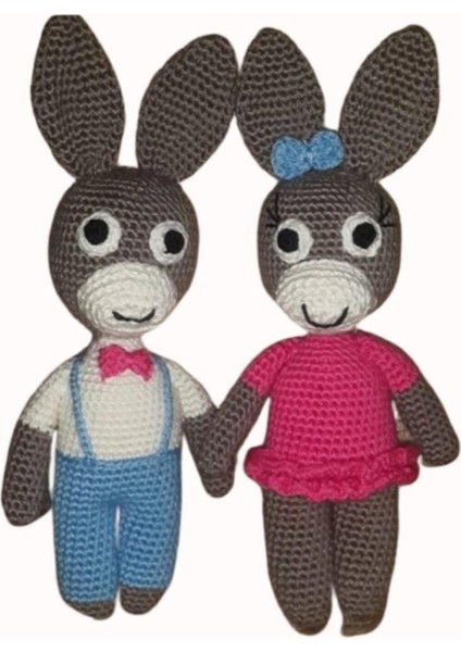 Sevimli Eşekler Amigurumi Organik Oyuncak 1 Adet