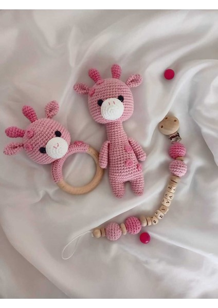 Amigurumi Minis Zurafa Yenidogan Seti 1 Adet