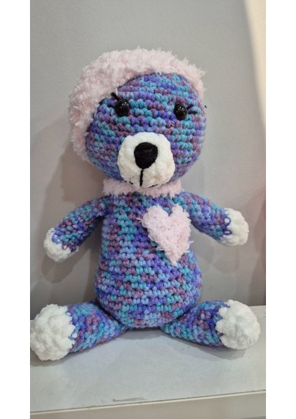 Elite Amigurumi Renkli Ayi Örme Pelus Organik Oyuncak Cocuk Uyku Arkadaşı 1 Adet