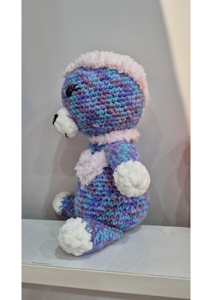 Elite Amigurumi Renkli Ayi Örme Pelus Organik Oyuncak Cocuk Uyku Arkadaşı 1 Adet