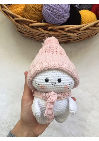 Amigurumi Şapkalı Kedicik 1 Adet