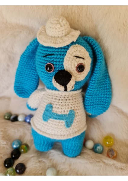 Amigurumi Örgü Sevimli Köpek 1 Adet