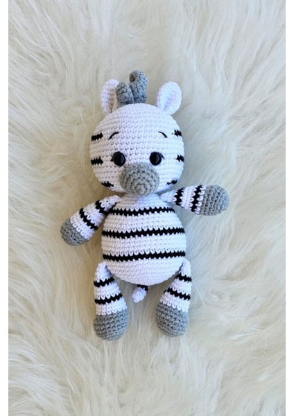 Amigurumi Organik Minik Zebra 1 Adet