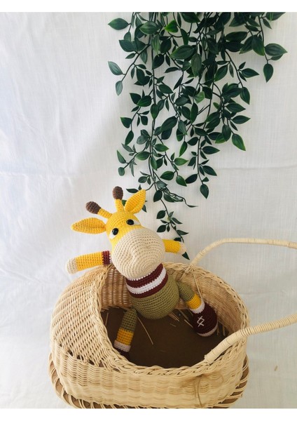 Amigurumi Örgü Renkli Zürafa 1 Adet