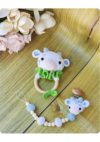 Elite Amigurumi 2li Inek Çıngırak Set 1 Adet
