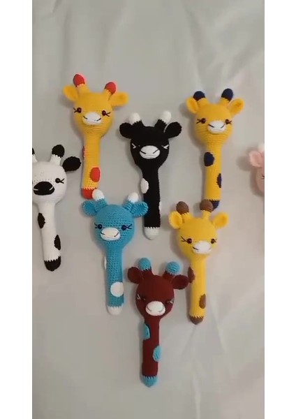 Elite Amigurumi Zürafa Marakas Çıngırak 1 Adet