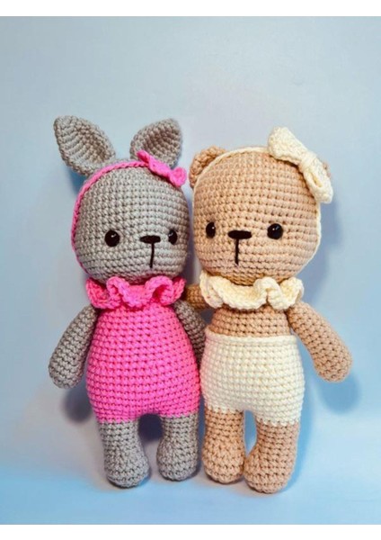 Mami ile Mimi Amigurumi Organik Oyuncak 1 Adet