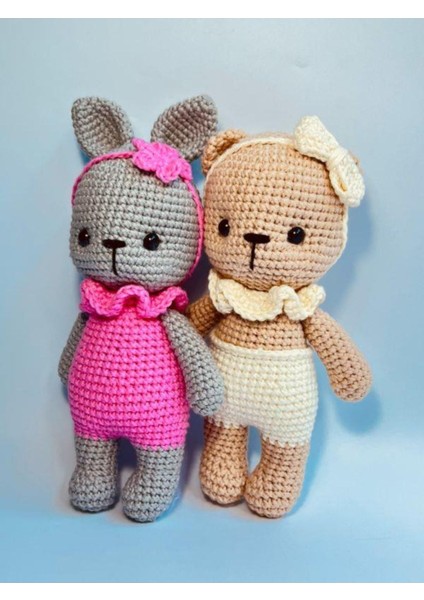 Mami ile Mimi Amigurumi Organik Oyuncak 1 Adet modelleri