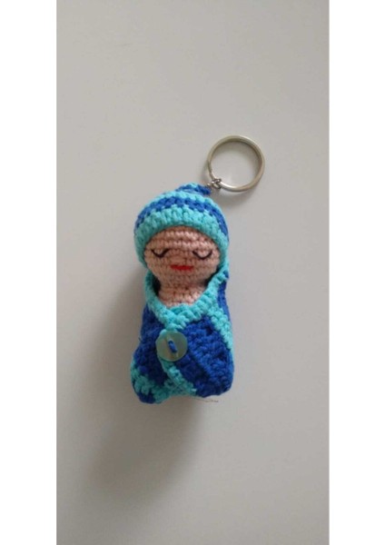 Maskot Kundak Bebek Amigurumi Organik Anahtarlık Oyuncak 1 Adet
