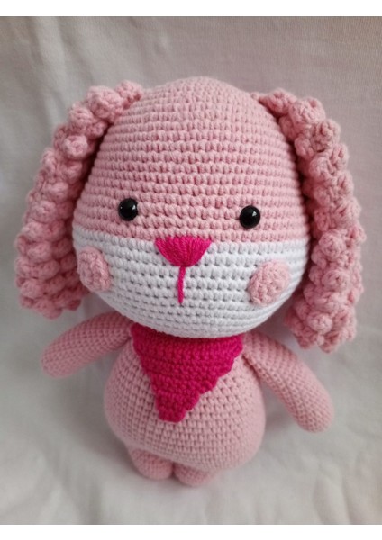 Amigurumi Tatlı Pembe Köpek 1 Adet