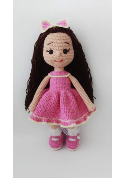 Pembe Fatoş Bebek Amigurumi Organik Oyuncak 1 Adet