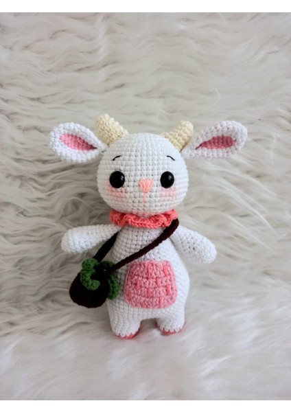 Çiftçi Kuzu Amigurumi Organik Oyuncak 1 Adet