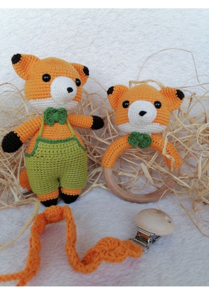 Elite Amigurumi Sevimli Tilki 3'lü Set 1 Adet