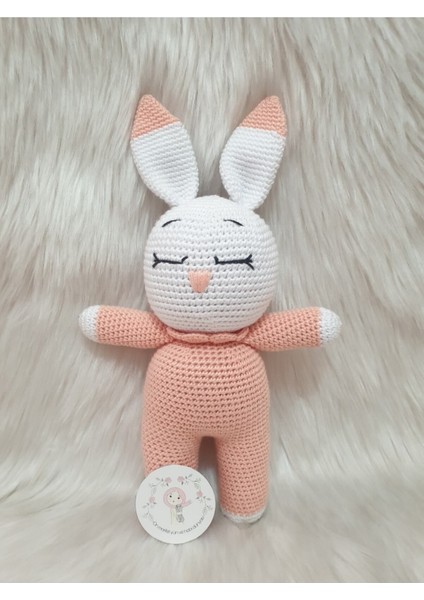 Amigurumi Organik Örgü Oyuncak Tombiş Tavşan 1 Adet