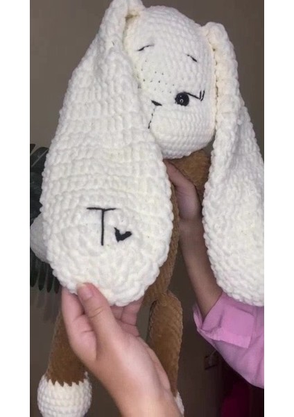 Elite 60CM Amigurumi Uyku Arkadaşı Tavşan (Isim Işlemesi Yapılır) 1 Adet