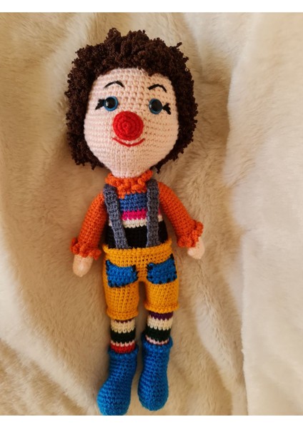 Amigurumi Oyuncak Örgü Palyaço Bebek 1 Adet